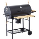 Cooking box barbecue � charbon mike - 115x66x106 cm - 2 grilles acier chrom� - surface de cuisson : 71x35 ...