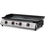 Cooking box plancha gaz cali - 4 feux - 96 kw - 82x45x22 cm - surface de cuisson en acier: 77x35 cm