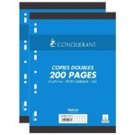 Copies doubles - conquerant - 200 pages - a4 - 70g - petits carreaux