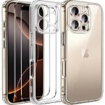 Coque + 2 verres trempés pour iphone 16 pro max - coque silicone souple antichoc transparent Coque + 2 verres trempés pour iphone 16 pro max - coque silicone souple antichoc transparent