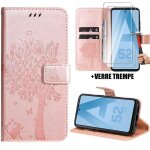 Coque + 2 verres tremp�s pour samsung galaxy a52s 5g a52 4g - 5g protection anti - rayures effet cuir ...