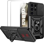 Coque - samsung - galaxy s25 ultra - antichoc - support anneau - verres trempés Coque - samsung - galaxy s25 ultra - antichoc - support anneau - verres trempés