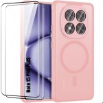 Coque + 2 verres tremp�s pour xiaomi redmi note 15 pro plus 5g - avec anneau magn�tique - rose