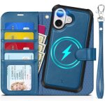 Coque 2en1 iphone 17 6. 3 - pouces 5g 2025 rfid blocage �tui dragonne d�tachable cuir pu housse folio ...