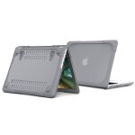 Coque de protection - avizar - macbook pro 16 2019 - polycarbonate rigide - silicone - gris
