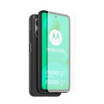 Coque arri�re semi rigide et prot�ge �cran en verre tremp� casr noir et transparent pour motorola moto ...