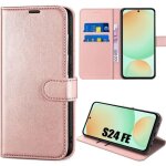 Coque pour samsung galaxy s24 fe (pas pour s24) protection rabat anti - rayures antichoc synth�cuir souple ...