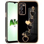 Coque de protection - booling - pour samsung galaxy a14 5g - antichoc - avec brecelet coeur - noir