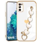 Coque de protection - proshop - pour samsung galaxy s20 fe - antichoc - bracelet coeur - blanc