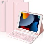 Coque clavier bluetooth azerty d�tachable avec porte - stylet pour ipad 102 (9e / 8e / 7e g�n. ) air ...