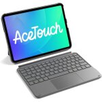 Coque clavier d�tachable ipad 10e / 11e / air / pro 11 pav� tactile ultral�ger gris porte - stylo inclus ...