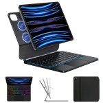 Coque clavier pour ipad air 13 (m3 2025 / m2 2024) & ipad pro 12. 9 (3 / 4 / 5 / 6 gen) magn�tique flottant ...