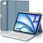 Coque clavier pour ipad air 13 m2 / m3 / m4 2024 / 2025 / 2026azerty fran�ais magn�tique d�tachable bluetooth ...