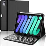 Coque clavier pour ipad mini 7 (a17 pro) 8. 3 - azerty clavier r�tro - �clair� d�tachable pour ipad mini ...