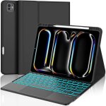 Coque clavier pour ipad pro 11 (m5 2025 / m4 2024) azerty fran�ais - trackpad clavier r�tro�clair� 7 ...