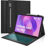 Coque clavier pour lenovo idea tab pro 12. 7 2025fran�ais azerty clavier r�tro�clair� 7 couleurs pour ...