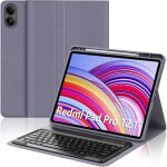 Coque clavier pour redmi pad pro 12. 12024azerty fran�ais clavier bluetooth magn�tique d�tachable pour ...