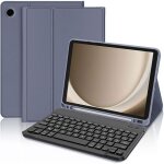 Coque clavier pour samsung galaxy tab a11 plus / a9 plus cuir pu violet avec clavier bluetooth magn�tique ...