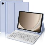 Coque clavier pour samsung galaxy tab a11 plus / a9 plus cuir synth�tique lavande avec clavier bluetooth ...