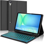 Coque clavier pour samsung galaxy tab s10 fe 10. 9 2025 / s9 fe 10. 9 2023azerty fran�ais clavier r�tro�clair� ...