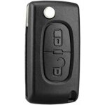 Coque cl� pliante - mich - 2 boutons - compatible ce0523 - pour peugeot 207 307 308 407 408 3008 5008 ...