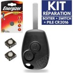 Coque cl� plip t�l�commande pour renault clio 3 modus twingo master kangoo + switch + pile cr2016 energizer ...