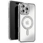 Coque - diamant - iphone 16 pro max - strass argent - résistante - compatible magsafe Coque - diamant - iphone 16 pro max - strass argent - résistante - compatible magsafe