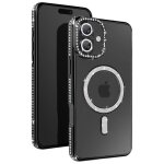 Coque - diamant - iphone 16 plus - protection magsafe - contour strass - Élégante Coque - diamant - iphone 16 plus - protection magsafe - contour strass - Élégante