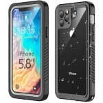 Coque tanche iphone 11 pro - impermable antichoc et antipoussire - noir et gris
