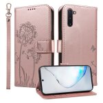 Coque �tui portefeuille pour samsung galaxy note 10 5g housse flip magn�tique en cuir pu � motif pissenlit ...