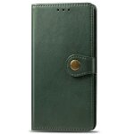 Coque folio samsung galaxy s21 plus (5g)vert couleur pure cuir bumper coque protection lgant avec porte ...