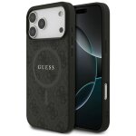 Coque guess 4g ring classic logo magsafe pour iphone 17 pro max - black