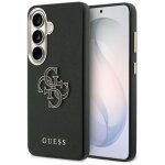 Coque guess grained big 4g metal logo pour samsung galaxy s26 - black