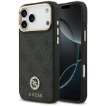Coque guess hardcase 4g strass logo magsafe pour iphone 17 pro max - black