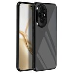Coque pour honor 200 pro dos transparent contour effet chrom noir
