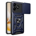 Coque pour honor x5c plus - housse etui rigide anti choc + film ecran - bleu fonce