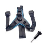 Sangle mentonnire - gopro - hero 10 9 8 - accessoires - casque de moto - bleu