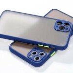 Coque hybride + verre tremp� pour iphone 12 pro max (67) protection antichoc anti - rayures - bleu