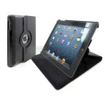 Coque ipad 2 3 4 r�tina rotative 360� cuir pu noir