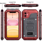 Coque iphone 11 - beeasy - antichoc ip68 - tanche 360 - protection militaire - rouge