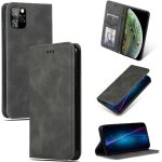 Coque iphone 11 pro (5. 8) housse pochette antichoc protection flip etui avec support gris