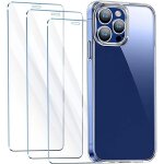 Coque iphone 12 pro max 6. 7 pouces transparente avec 3 verre tremp protection cran souple silicone ...