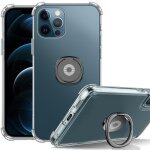 Coque de protection pour iphone 12 pro max - e - tec - antichoc transparent avec support anneau r�glable ...