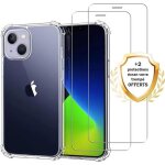 Evetane coque compatible iphone 13 antichoc transparente + 2 vitres