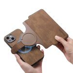 Coque pour iphone 15 pro max etui protection housse premium en cuir pu [fermeture magn�tique] [etui � ...