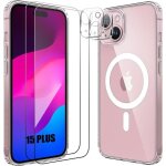 Coque pour iphone 15 plus avec ronde magnétique + 2 verres trempés transparents et 2 vitres caméra arrière ... Coque pour iphone 15 plus avec ronde magnétique + 2 verres trempés transparents et 2 vitres caméra arrière ...