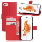 Coque iphone se (2020) 4. 7 - nouveau pu cuir portefeuille etui avec support antichoc housse pour iphone ...