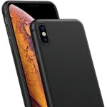 Coque iphone xs silicone tpu [noir matte] [ultra slim] pour iphone xs / x