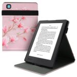Coque pour liseuse - kwmobile - kobo aura h2o edition 2 - simili cuir - rose - tui de protection