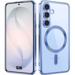 Coque magn�tique - booling - pour samsung galaxy s26 - protection transparente contour chrom� bleu